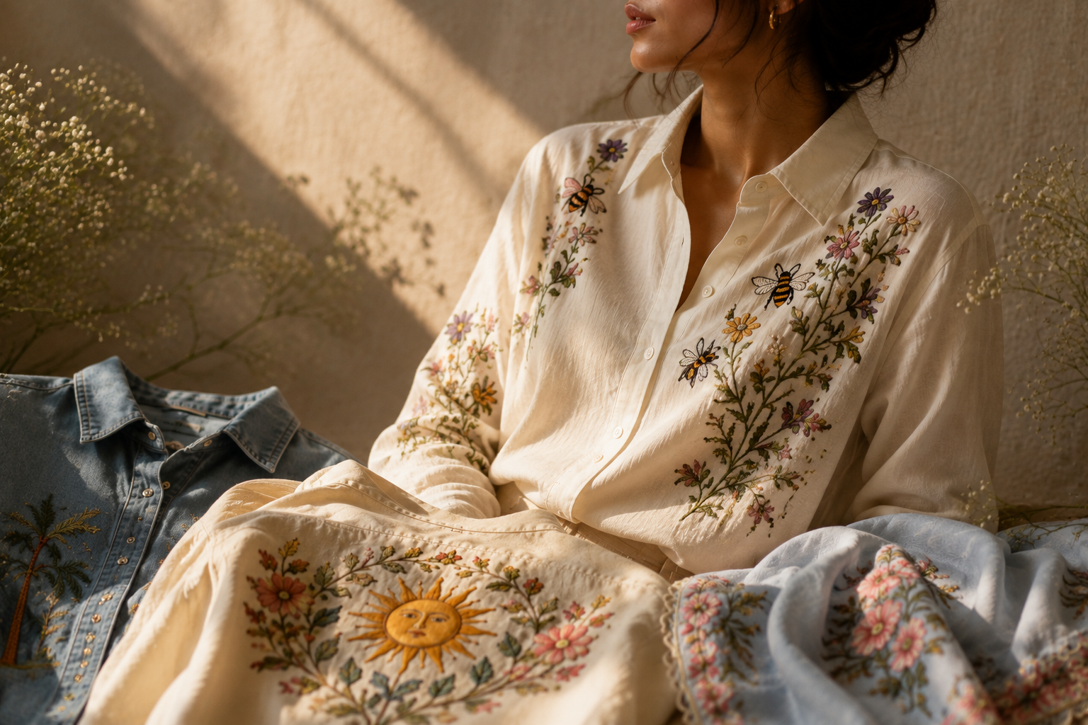 Hand embroidered Taarini piece